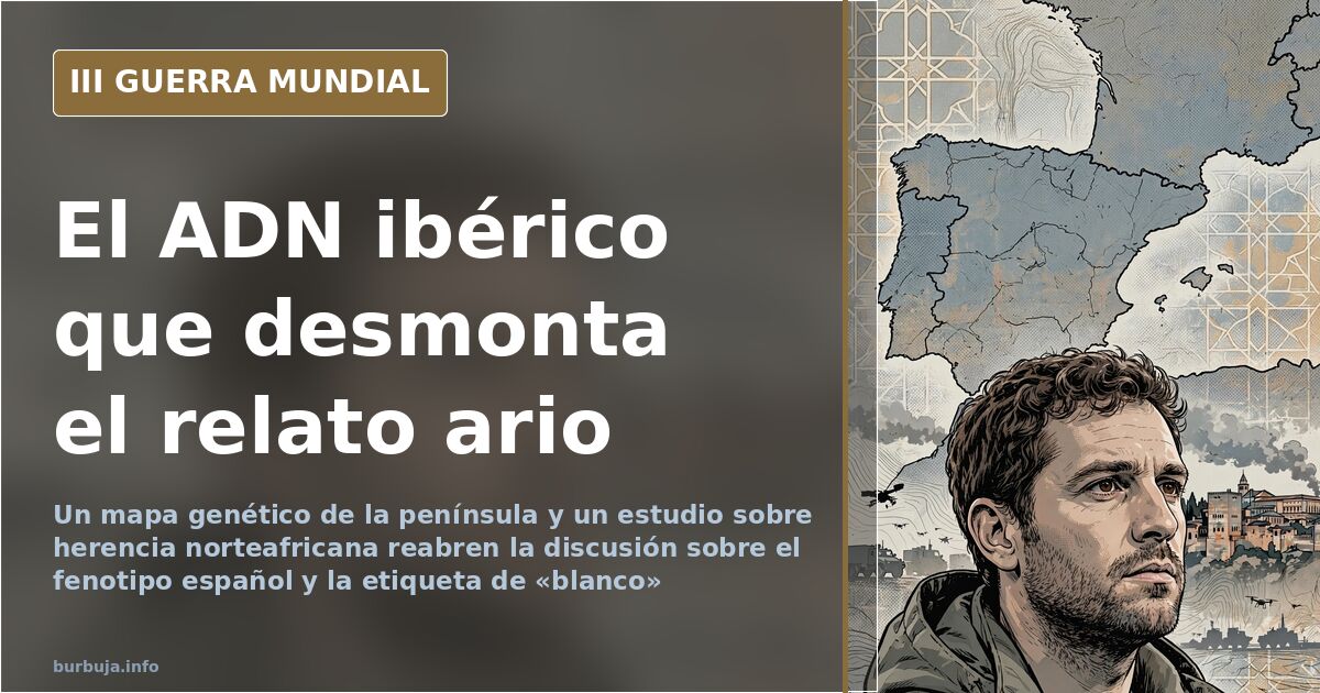 Ilustración documental desaturada sobre comparación de tonos de piel y rasgos faciales en distintos fenotipos del sur de Euro
