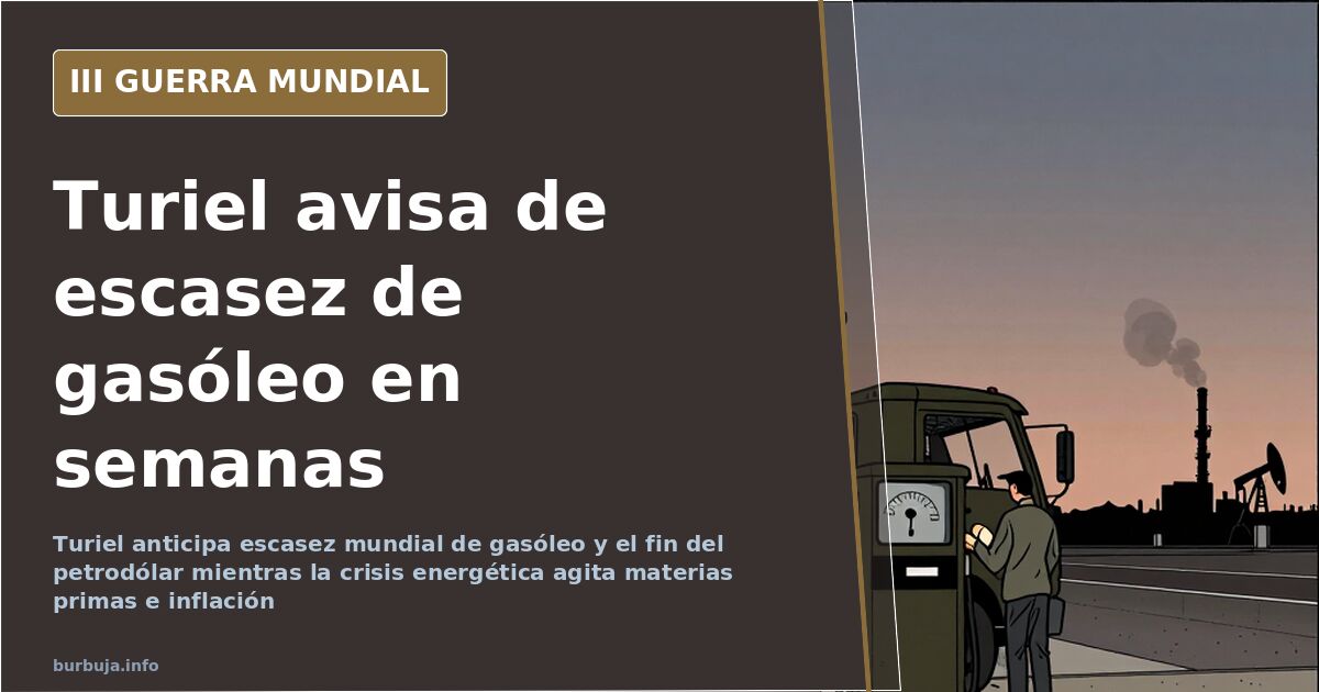 Pico del petróleo y gasóleo: el aviso que Turiel repite