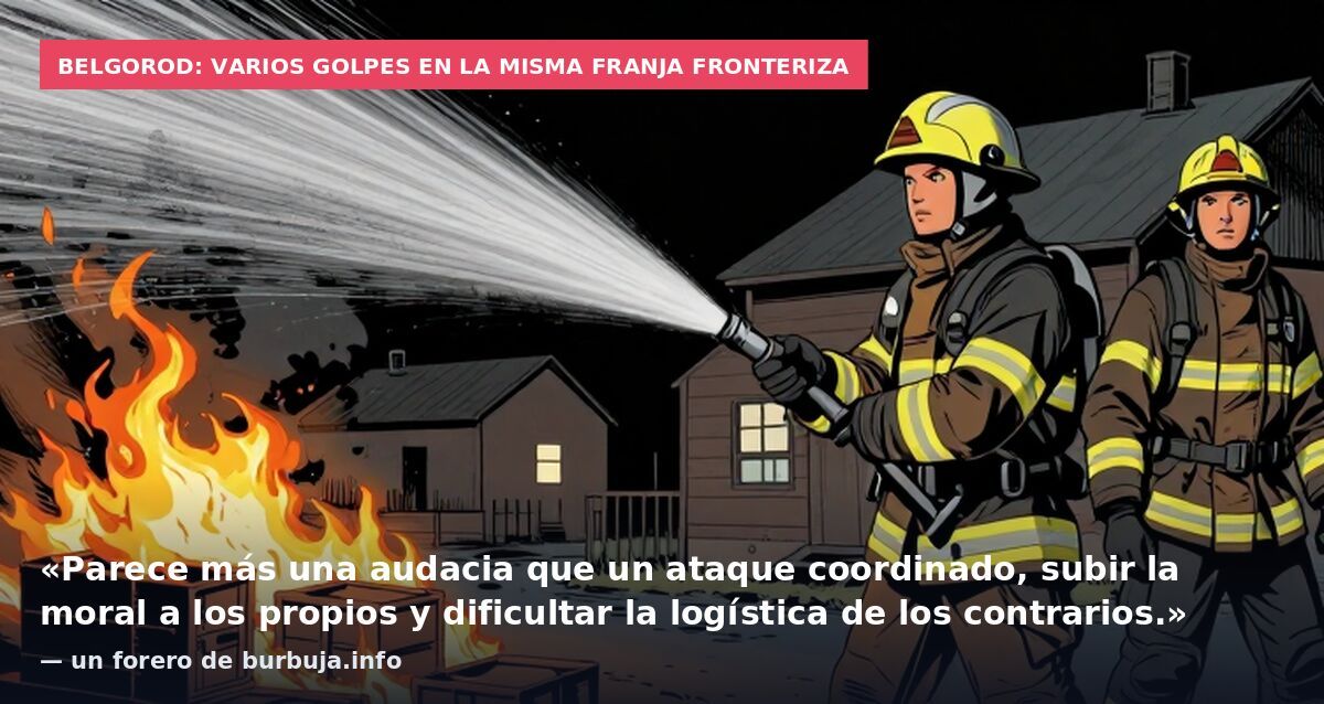 Belgorod: varios golpes en la misma franja fronteriza: «Parece más una audacia que un ataque coordinado, subir la moral a los propios y dificultar la logística de los contrarios.» — un forero de burbuja.info