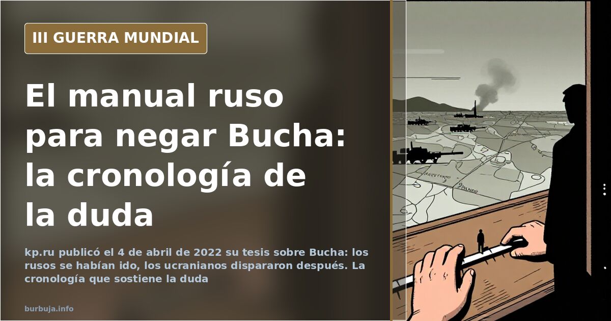 Calle de una localidad ucraniana, escenario del debate sobre lo ocurrido en Bucha