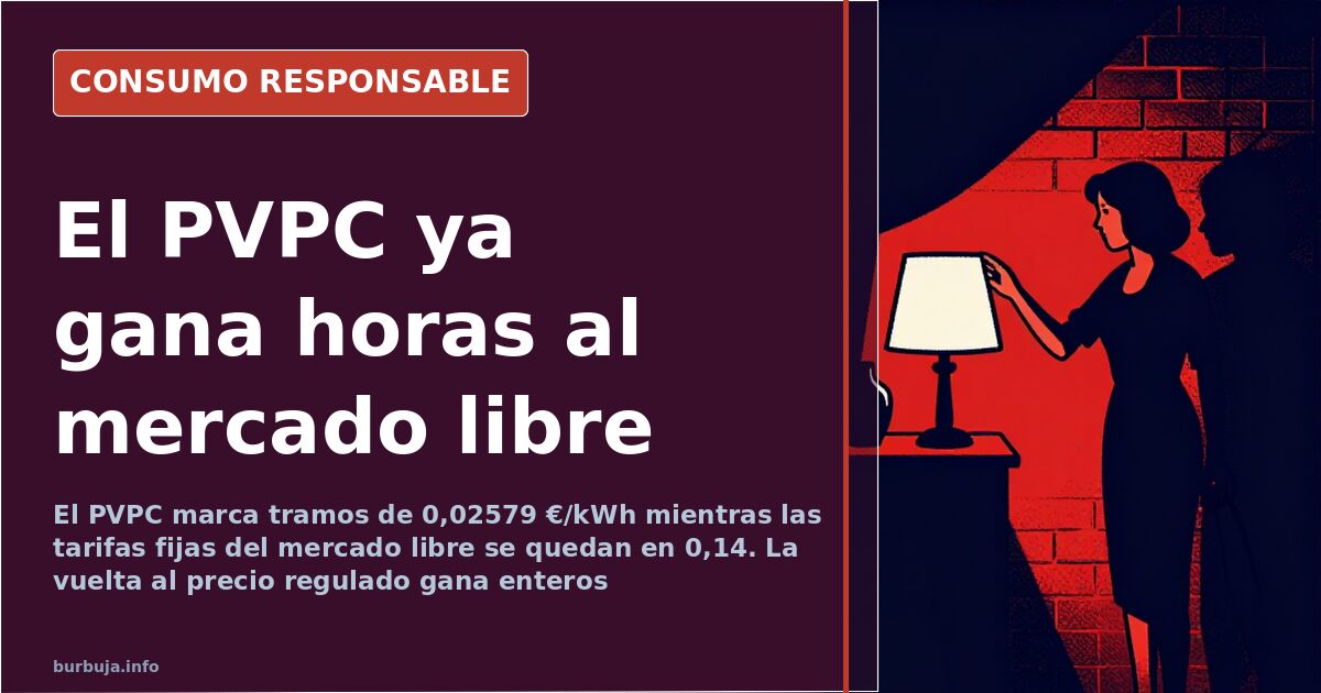 Gráfico de precios horarios del PVPC con el tramo de mediodía por debajo de tres céntimos por kilovatio hora