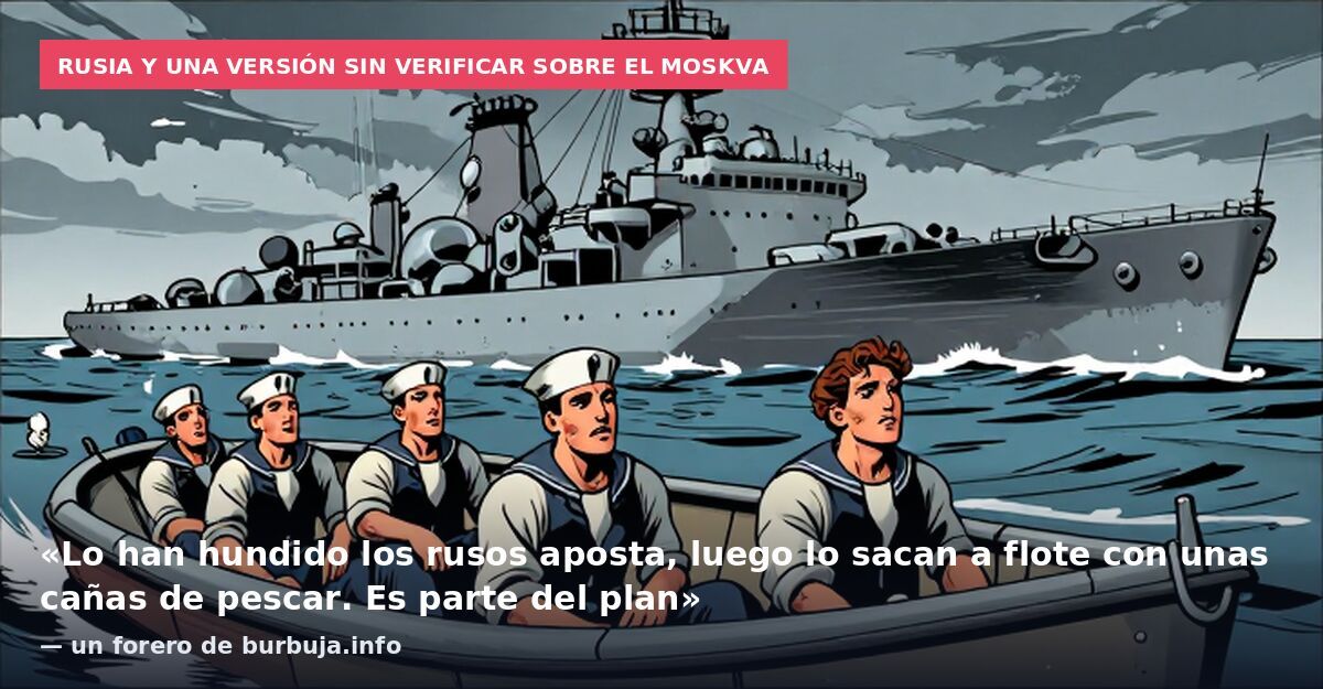 Rusia y una versión sin verificar sobre el Moskva: «Lo han hundido los rusos aposta, luego lo sacan a flote con unas cañas de pescar. Es parte del plan» — un forero de burbuja.info