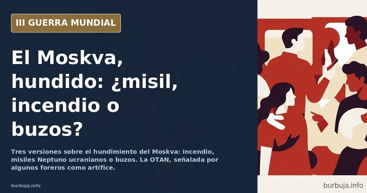 Silueta del crucero Moskva, buque insignia de la flota rusa del Mar Negro, con una columna de humo en el horizonte