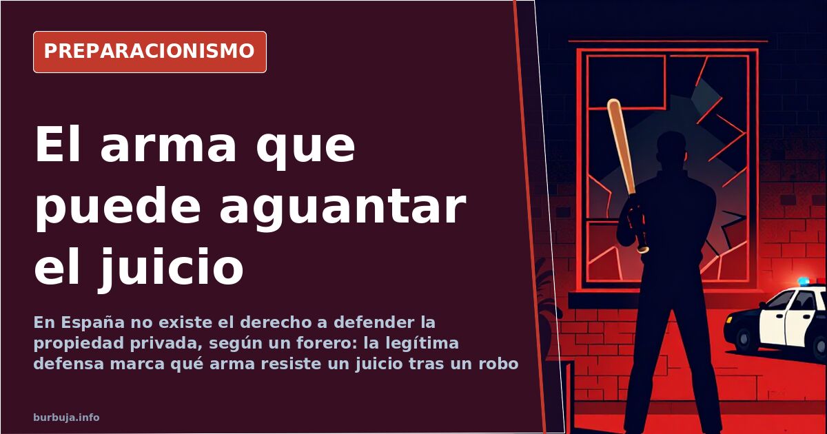 What weapon to keep at home against a robbery: the Spanish legal labyrinth