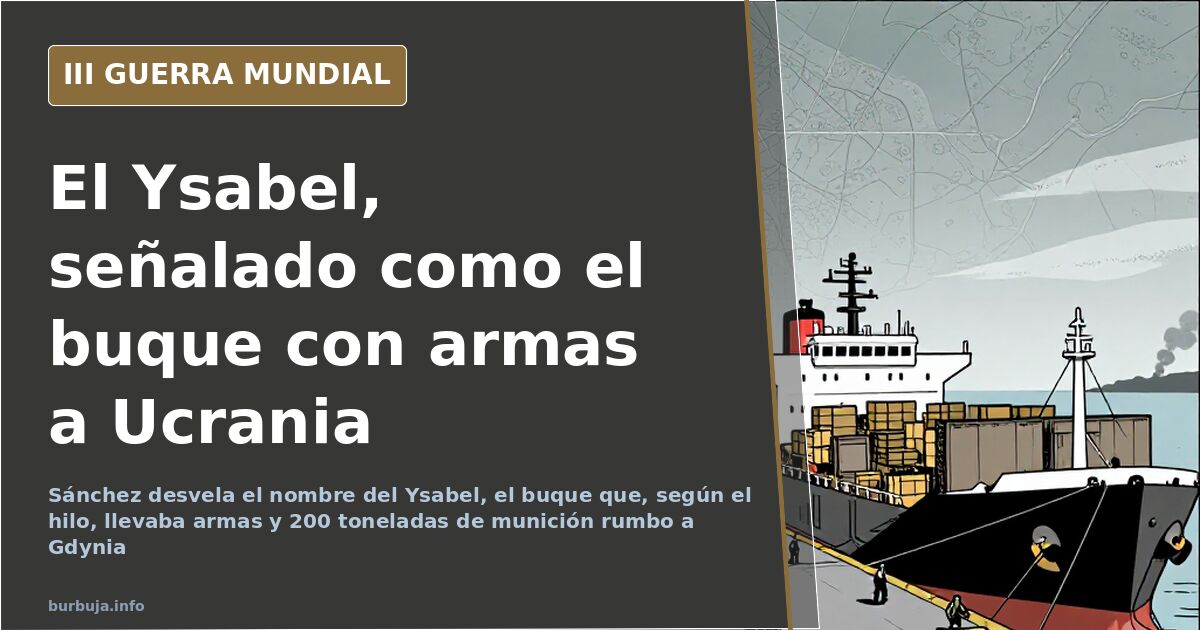 Buque militar Ysabel, señalado en el hilo como el transporte de armas enviado a Ucrania
