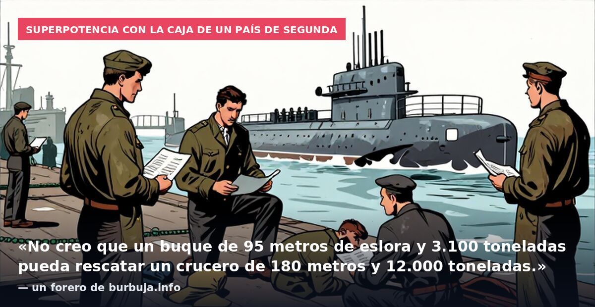 Superpotencia con la caja de un país de segunda: «No creo que un buque de 95 metros de eslora y 3.100 toneladas pueda rescatar un crucero de 180 metros y 12.000 toneladas.» — un forero de burbuja.info