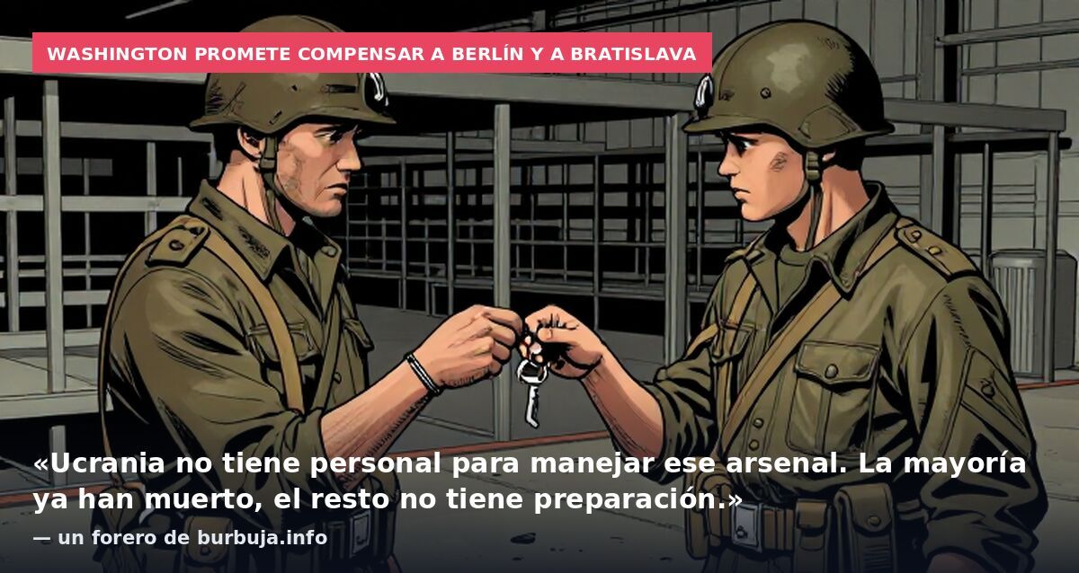 Washington promete compensar a Berlín y a Bratislava: «Ucrania no tiene personal para manejar ese arsenal. La mayoría ya han muerto, el resto no tiene preparación.» — un forero de burbuja.info