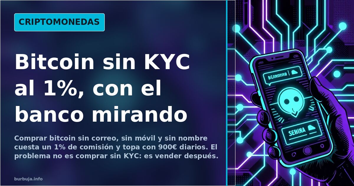 Bitcoin Without KYC: 1% Fee, But Your Bank Sees the Receipt