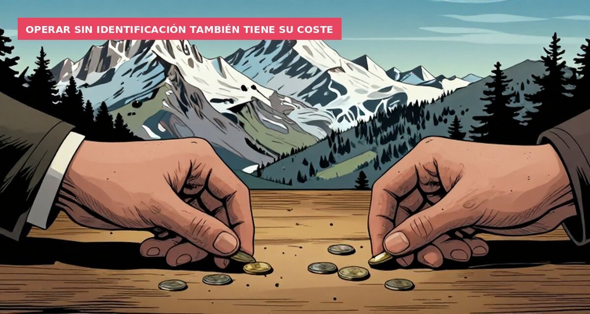 Operar sin identificación también tiene su coste