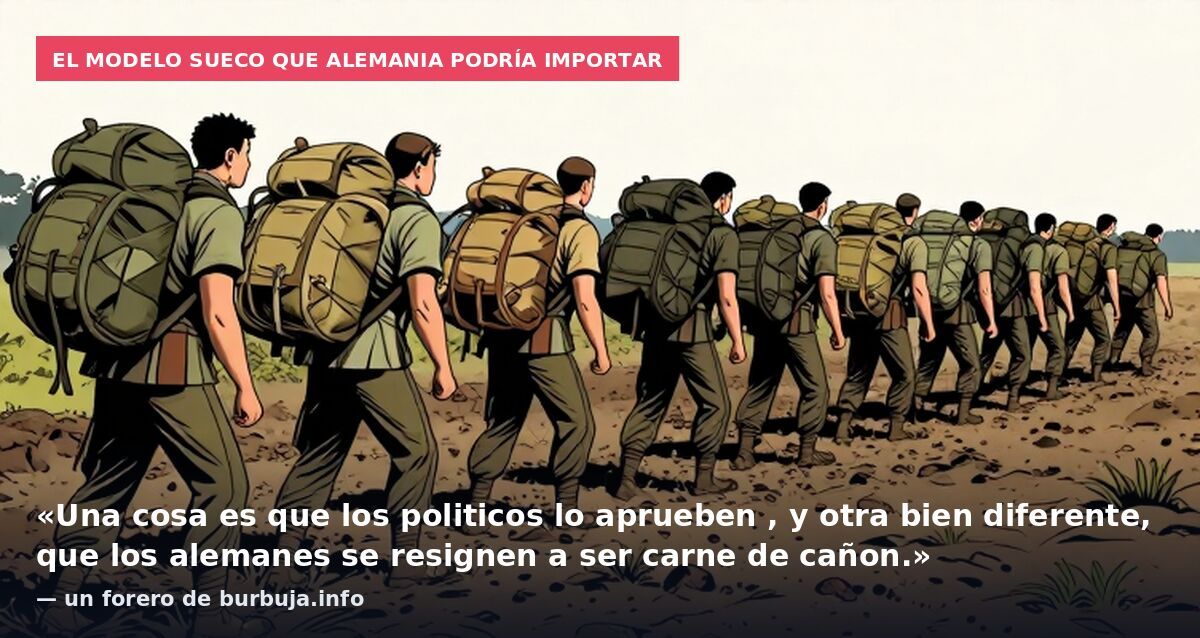El modelo sueco que Alemania podría importar: «Una cosa es que los politicos lo aprueben , y otra bien diferente, que los alemanes se resignen a ser carne de cañon.» — un forero de burbuja.info
