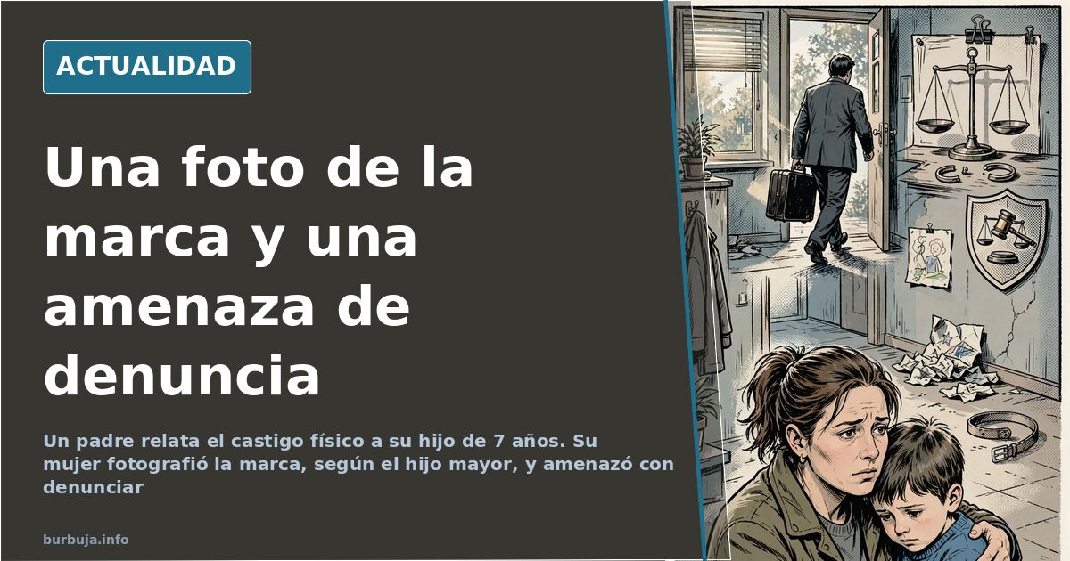 La marca de un castigo físico junto a unas llaves de coche sobre una mesa
