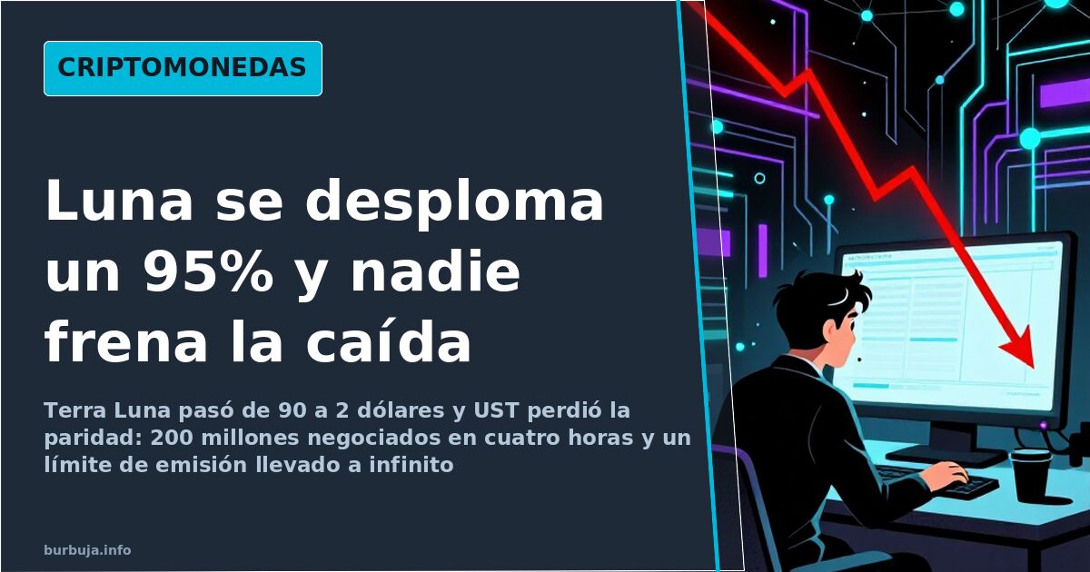 Luna se hunde de 90 a 2 dólares y UST pierde la paridad