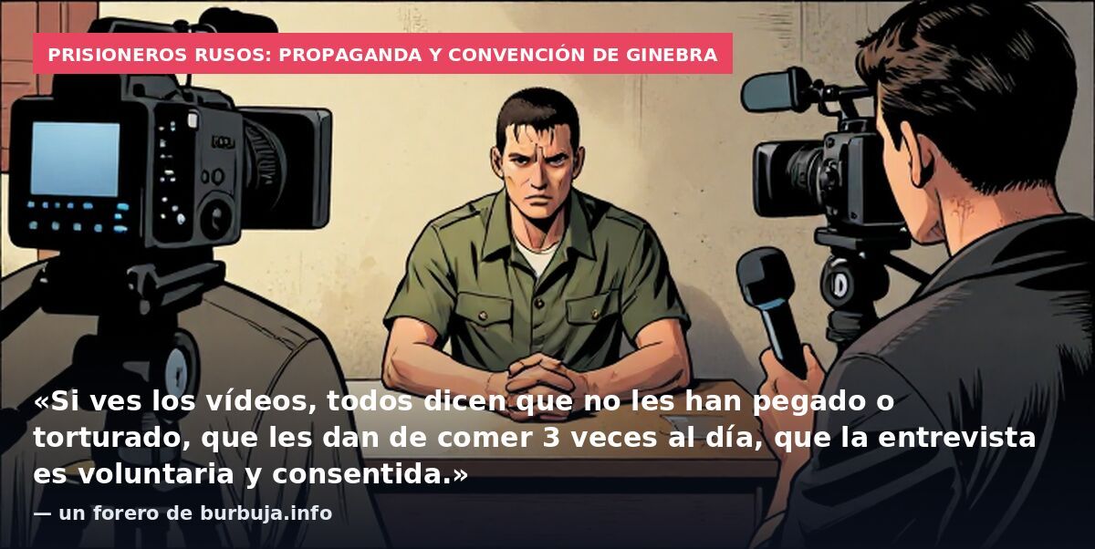 Prisioneros rusos: propaganda y Convención de Ginebra: «Si ves los vídeos, todos dicen que no les han pegado o torturado, que les dan de comer 3 veces al día, que la entrevista es voluntaria y consentida.» — un forero de burbuja.info