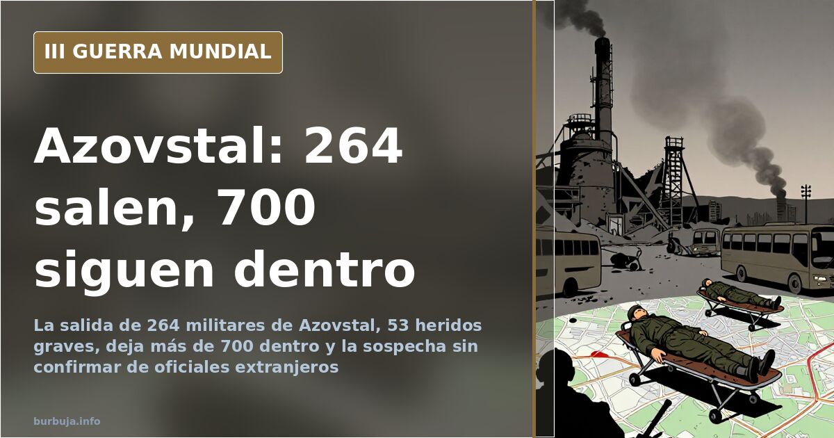 Vista general de la acería de Azovstal en Mariúpol durante el asedio