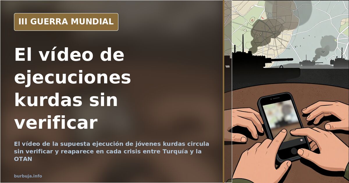 Mapa ilustrado de la frontera entre Turquía e Irak con siluetas de material militar y humo lejano, estilo documental desatura