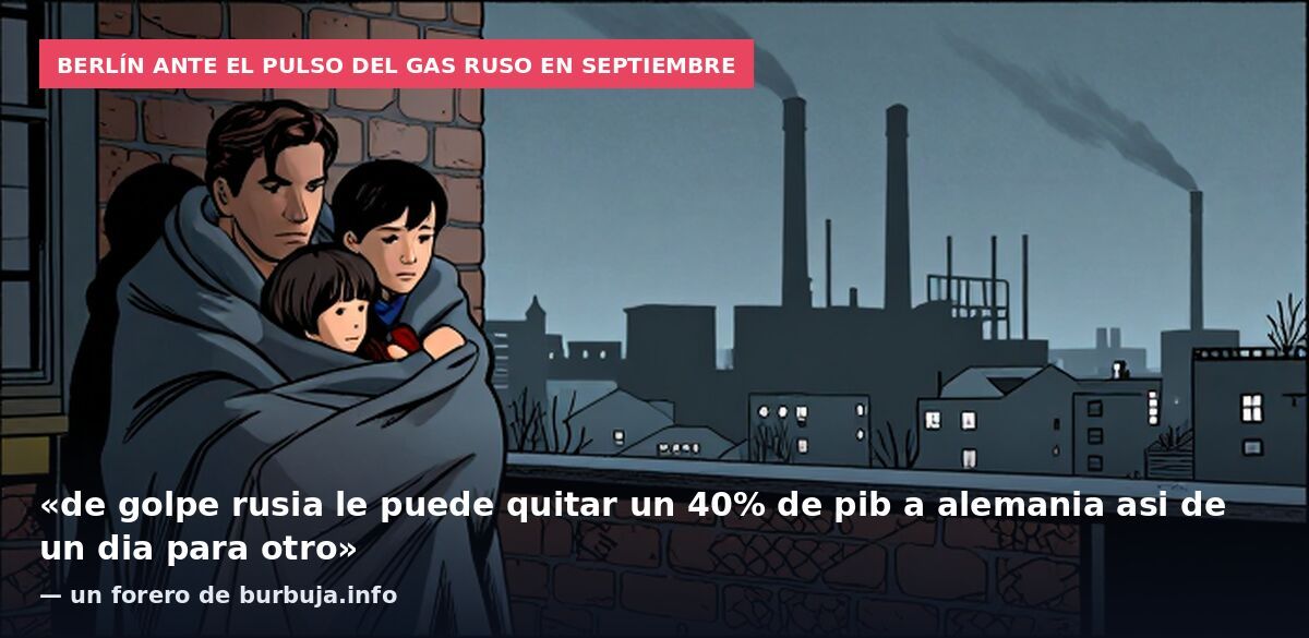 Berlín ante el pulso del gas ruso en septiembre: «de golpe rusia le puede quitar un 40% de pib a alemania asi de un dia para otro» — un forero de burbuja.info