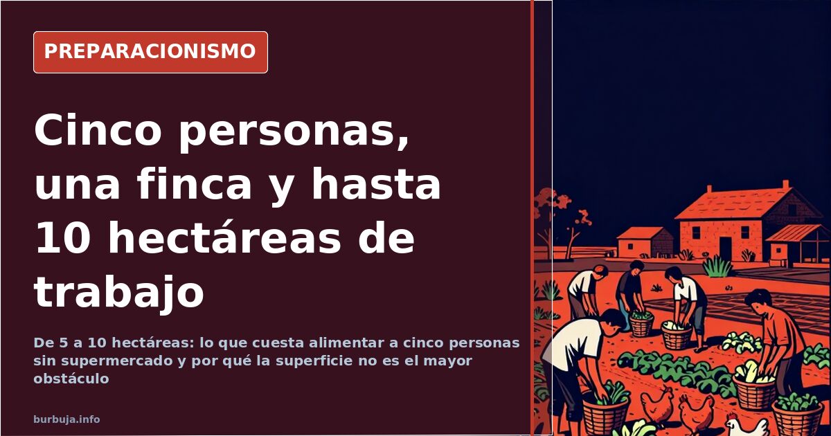 Autosuficiencia para 5 personas: de 5 a 10 hectáreas de tierra