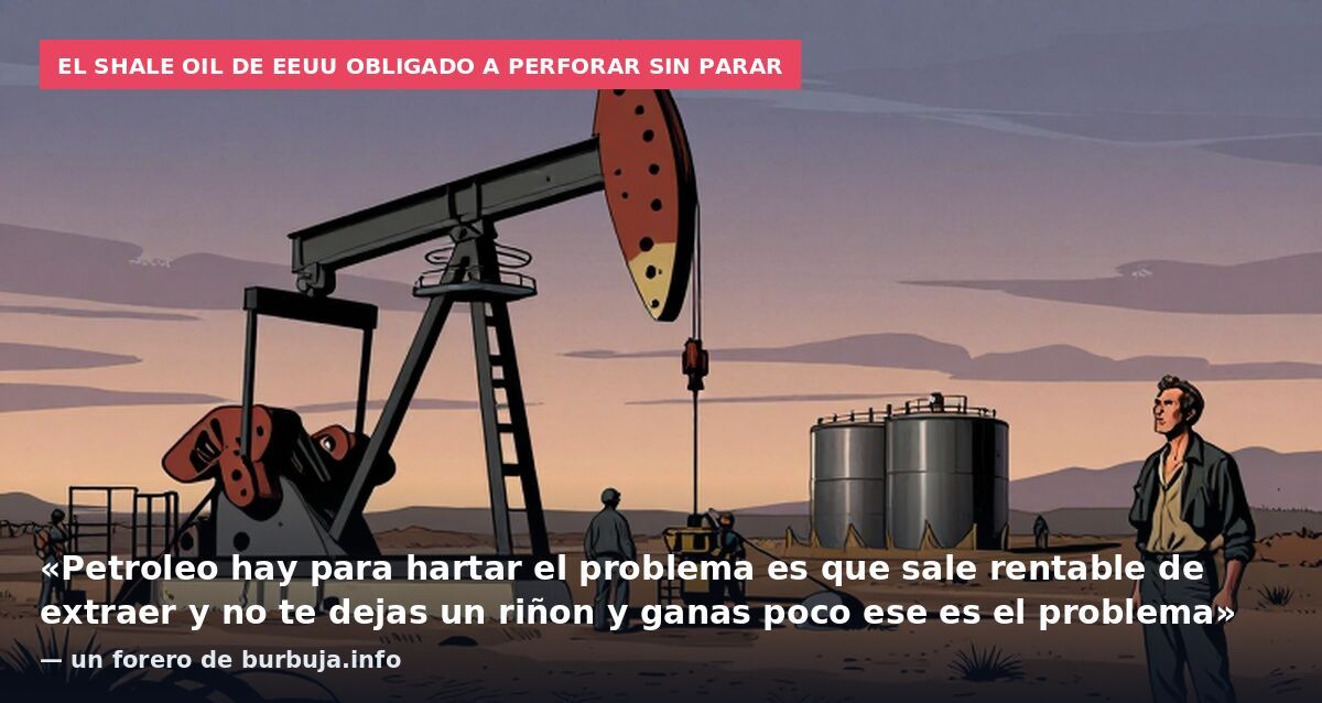 El shale oil de EEUU obligado a perforar sin parar: «Petroleo hay para hartar el problema es que sale rentable de extraer y no te dejas un riñon y ganas poco ese es el problema» — un forero de burbuja.info