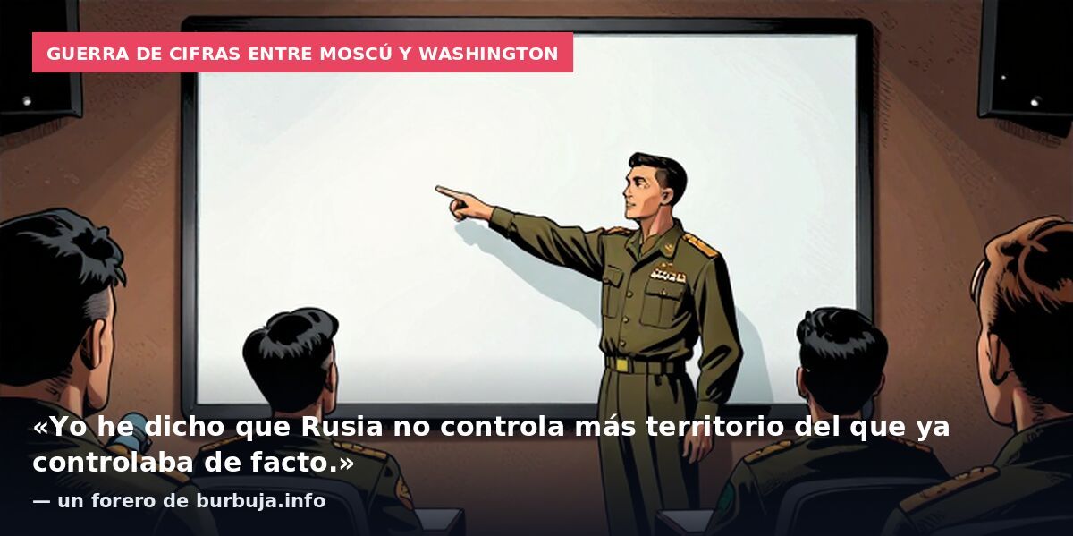 Guerra de cifras entre Moscú y Washington: «Yo he dicho que Rusia no controla más territorio del que ya controlaba de facto.» — un forero de burbuja.info