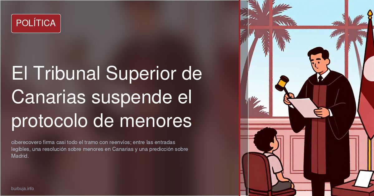 El Tribunal Superior de Canarias suspende el protocolo de menores