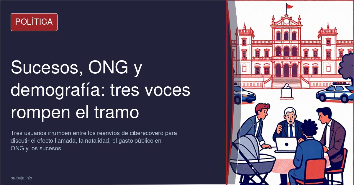 Sucesos, ONG y demografía: tres voces rompen el tramo
