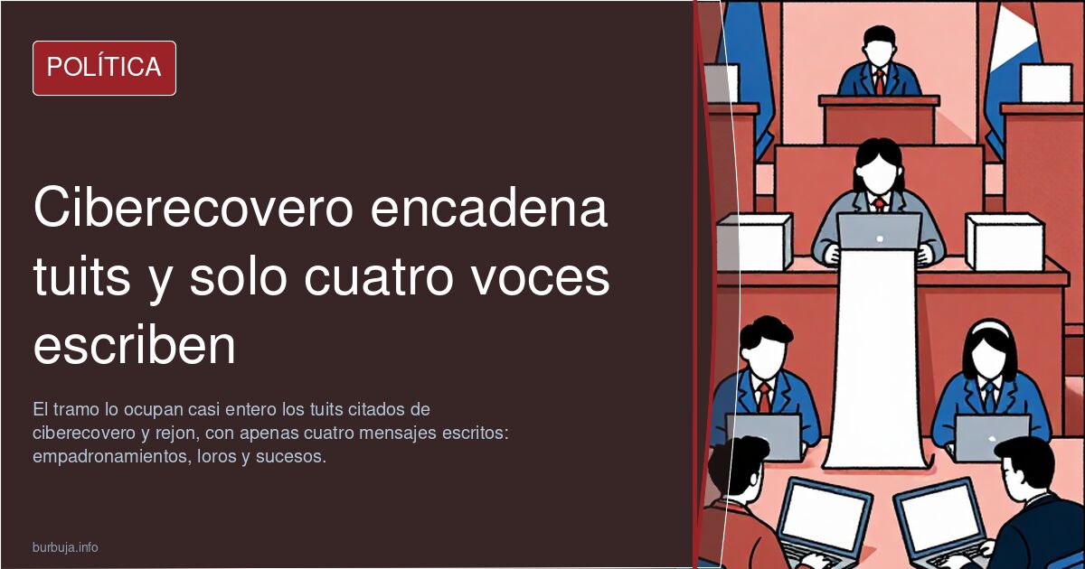 Ciberecovero encadena tuits y solo cuatro voces escriben