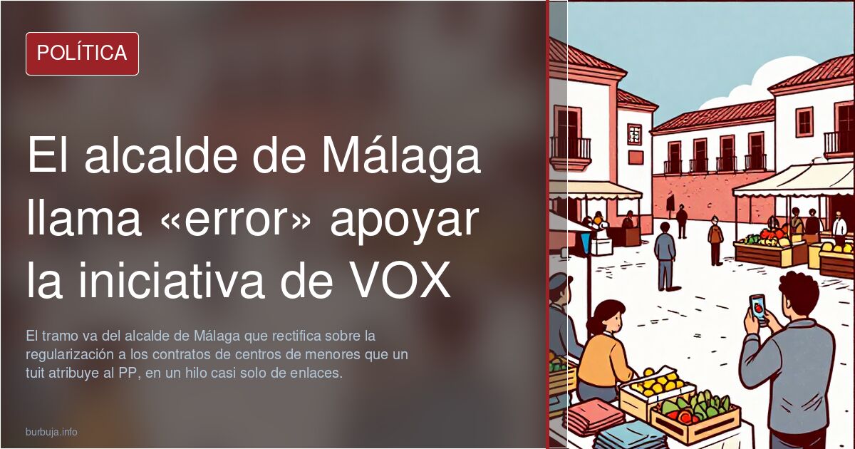 El alcalde de Málaga llama «error» apoyar la iniciativa de VOX