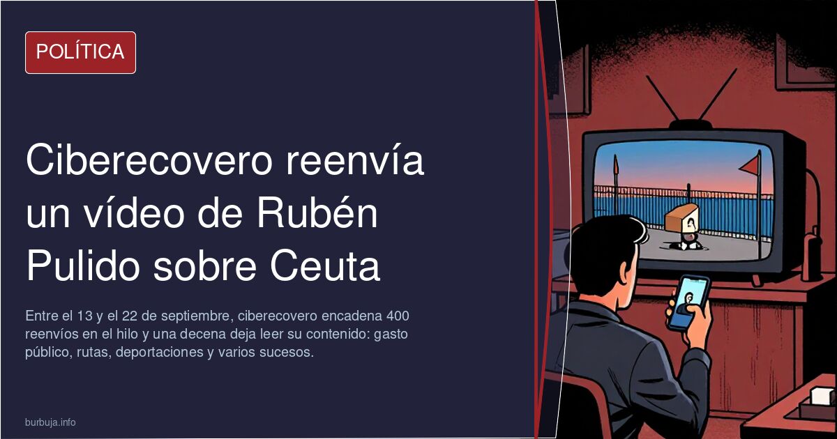 Ciberecovero reenvía un vídeo de Rubén Pulido sobre Ceuta