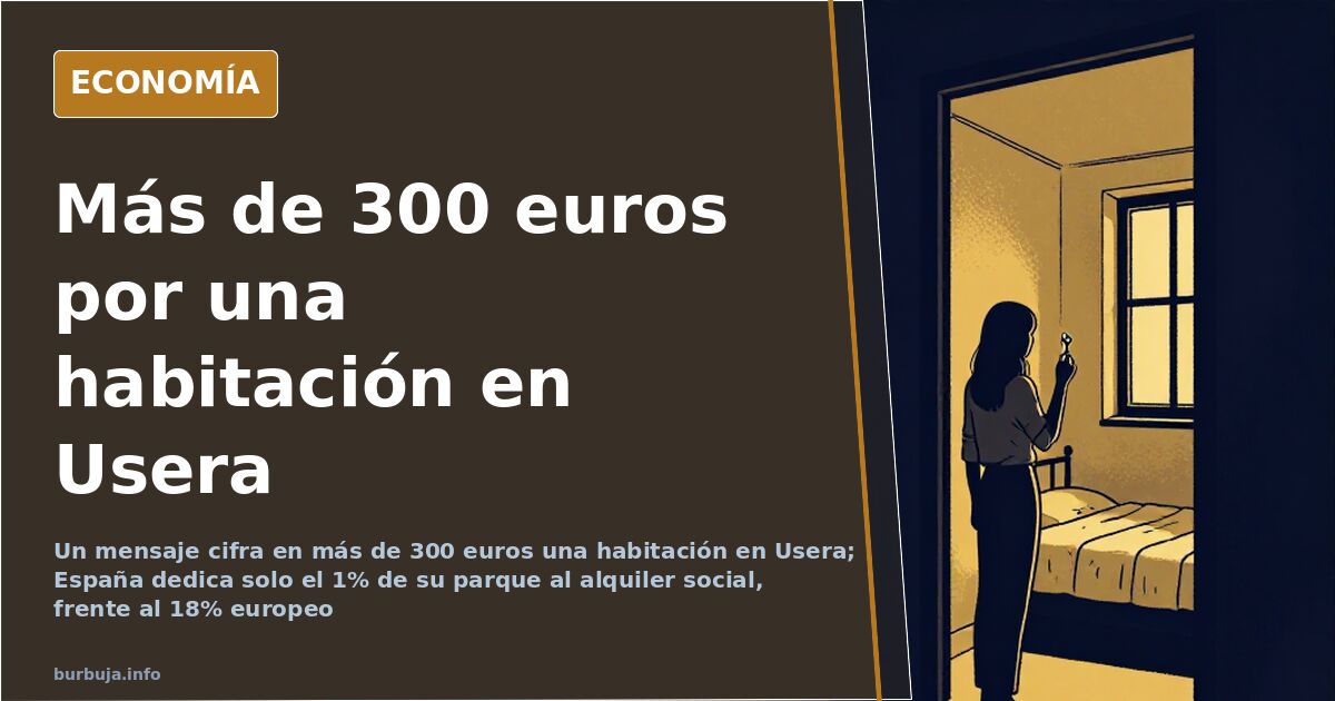 «Más de 300 € por una habitación en Usera», según un tuit
