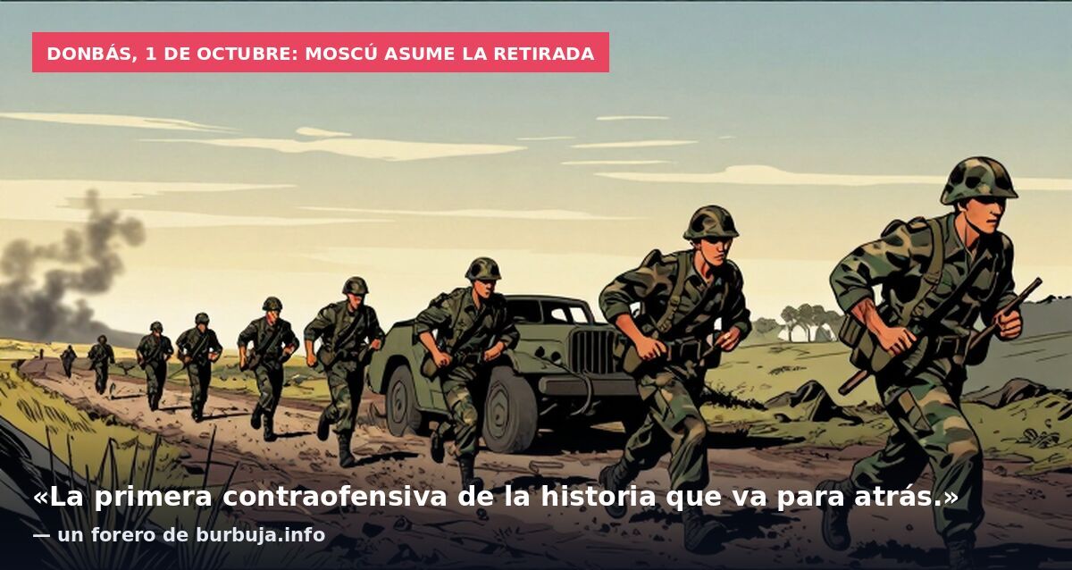 Donbás, 1 de octubre: Moscú asume la retirada: «La primera contraofensiva de la historia que va para atrás.» — un forero de burbuja.info