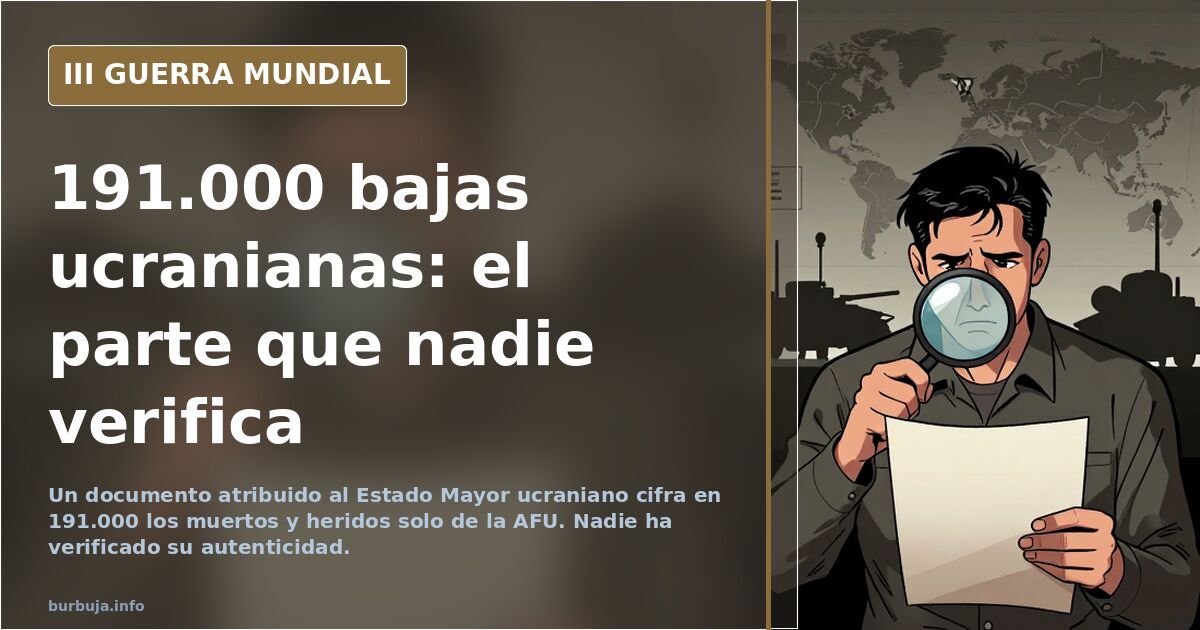 Mapa desaturado del frente con siluetas de artillería y humo lejano: el documento atribuido al mando ucraniano