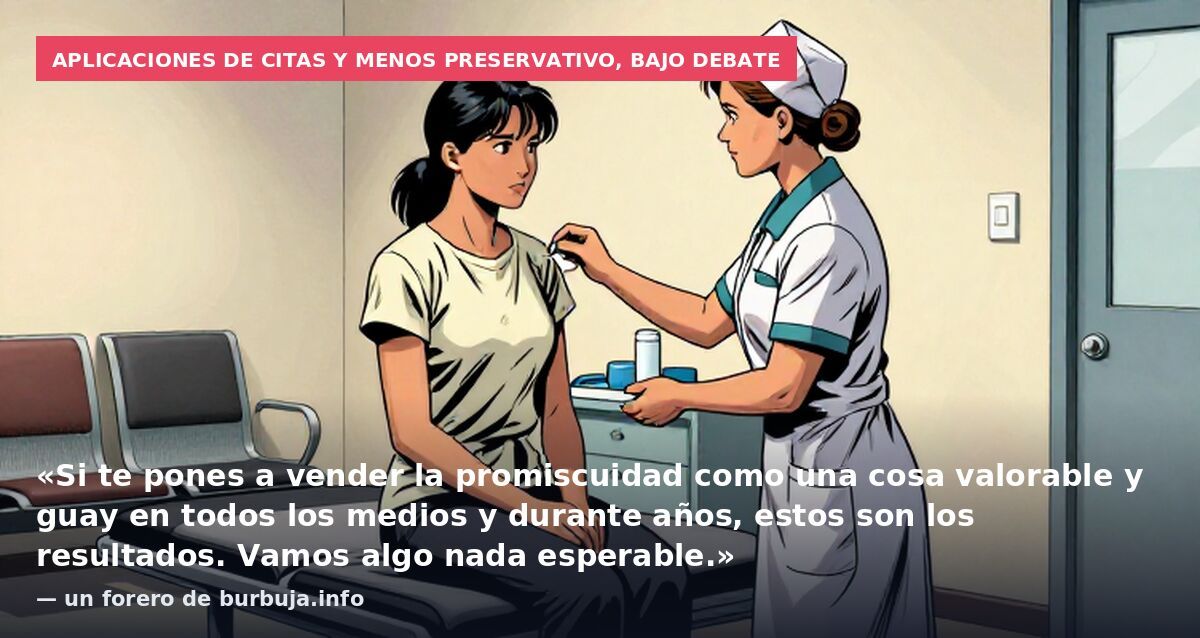 Aplicaciones de citas y menos preservativo, bajo debate: «Si te pones a vender la promiscuidad como una cosa valorable y guay en todos los medios y durante años, estos son los resultados. Vamos algo nada esperable.» — un forero de burbuja.info