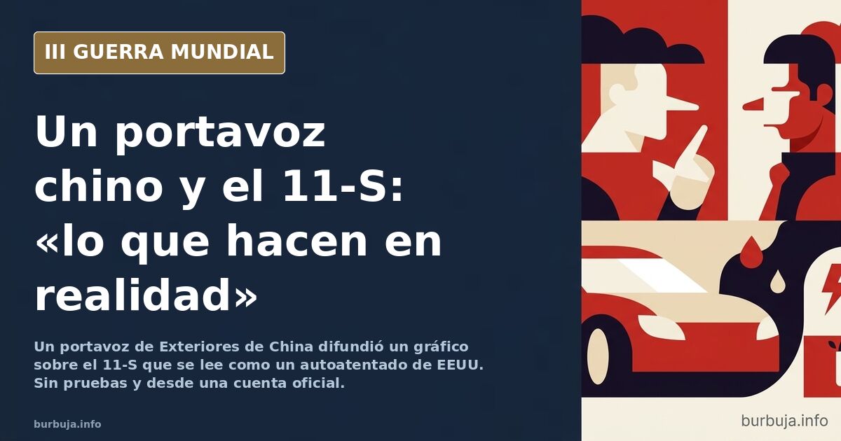 Gráfico de tres viñetas difundido por un portavoz de Exteriores de China sobre las guerras de EEUU y el 11-S
