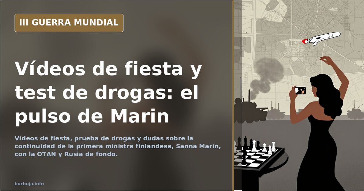 Primera ministra finlandesa Sanna Marin durante una comparecencia oficial, con banderas institucionales al fondo