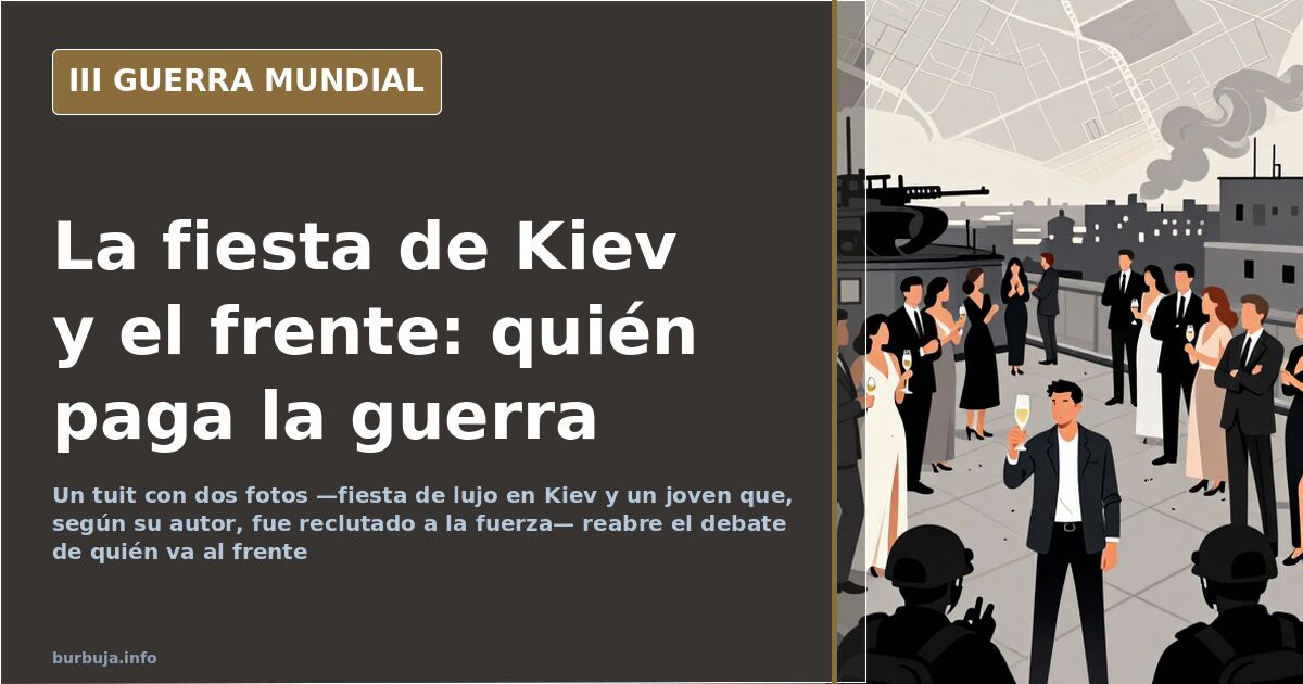 Jóvenes en una discoteca de lujo de Kiev frente a la silueta de un soldado movilizado en el frente de Ucrania
