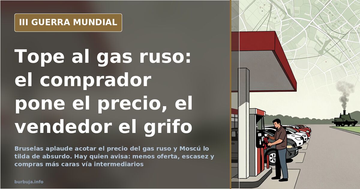 Gasoducto y mapa de Europa ilustrando el tope al precio del gas ruso respaldado por Bruselas
