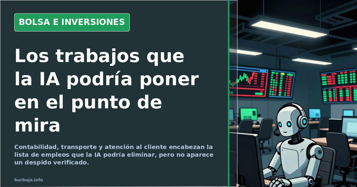 IA y empleo: los sectores que se citan como primeros en caer