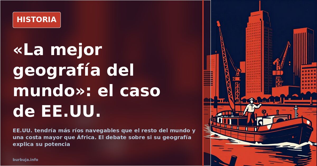 Mapa de Estados Unidos con la cuenca del río Misisipi y su red de afluentes navegables hasta el golfo de México