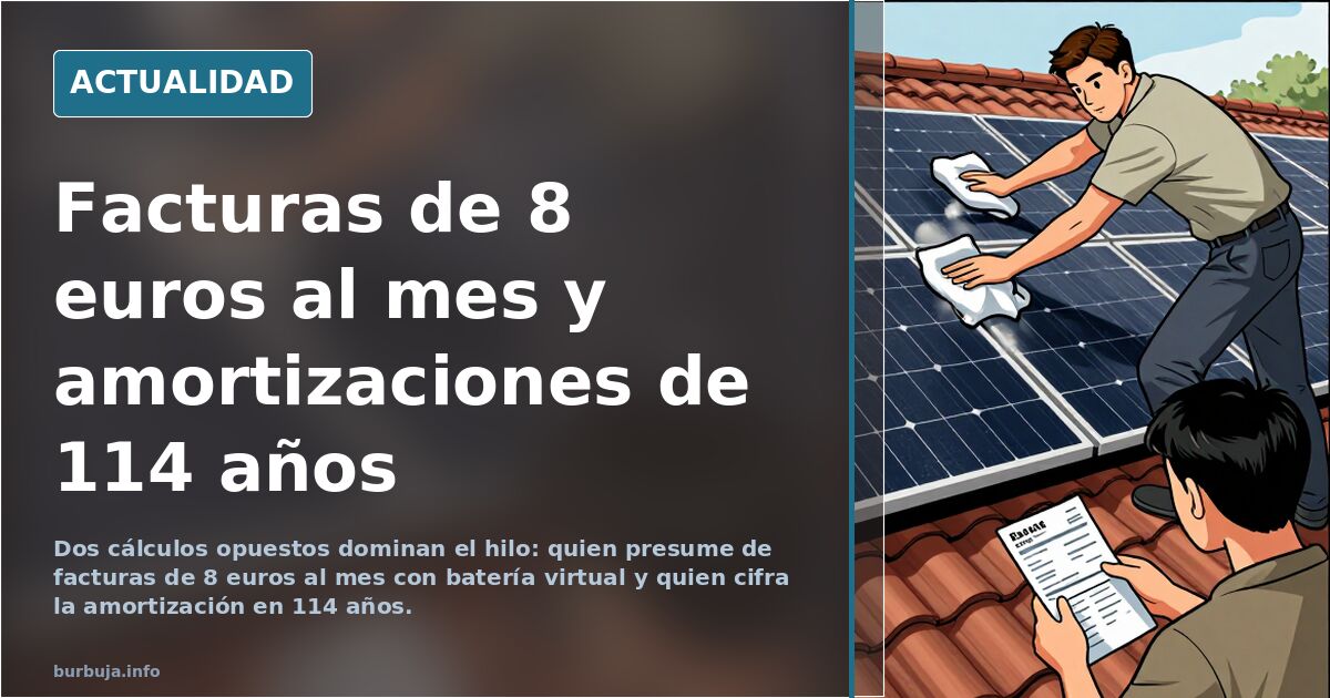 Facturas de 8 euros al mes y amortizaciones de 114 años