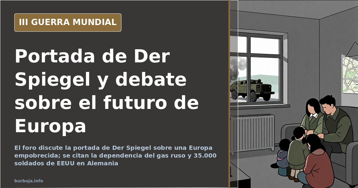 Portada del semanario alemán Der Spiegel, citada en un hilo de foro sobre la guerra de Ucrania