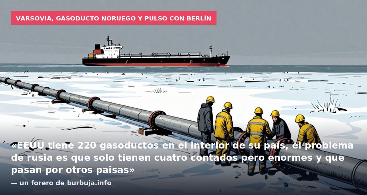 Varsovia, gasoducto noruego y pulso con Berlín: «EEUU tiene 220 gasoductos en el interior de su país, el problema de rusia es que solo tienen cuatro contados pero enormes y que pasan por otros paisas» — un forero de burbuja.info