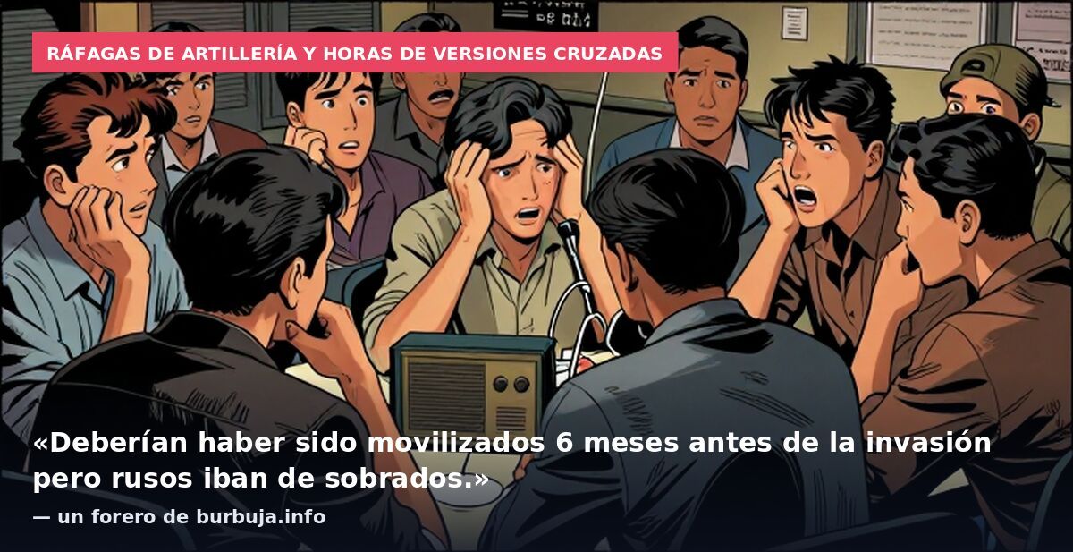 Ráfagas de artillería y horas de versiones cruzadas: «Deberían haber sido movilizados 6 meses antes de la invasión pero rusos iban de sobrados.» — un forero de burbuja.info