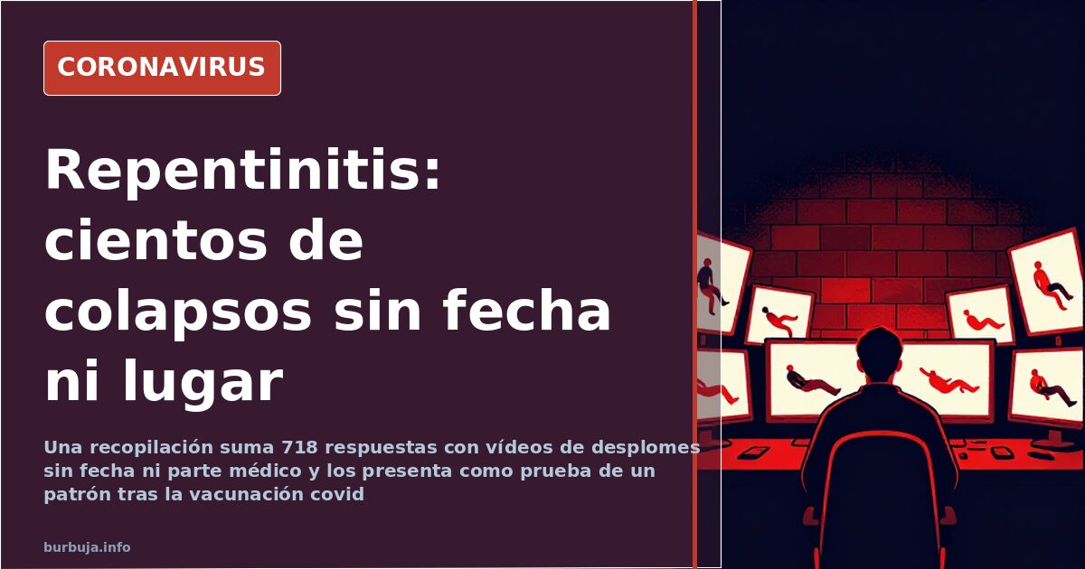 Persona desplomándose en la vía pública en uno de los vídeos que circulan atribuidos a la vacunación covid