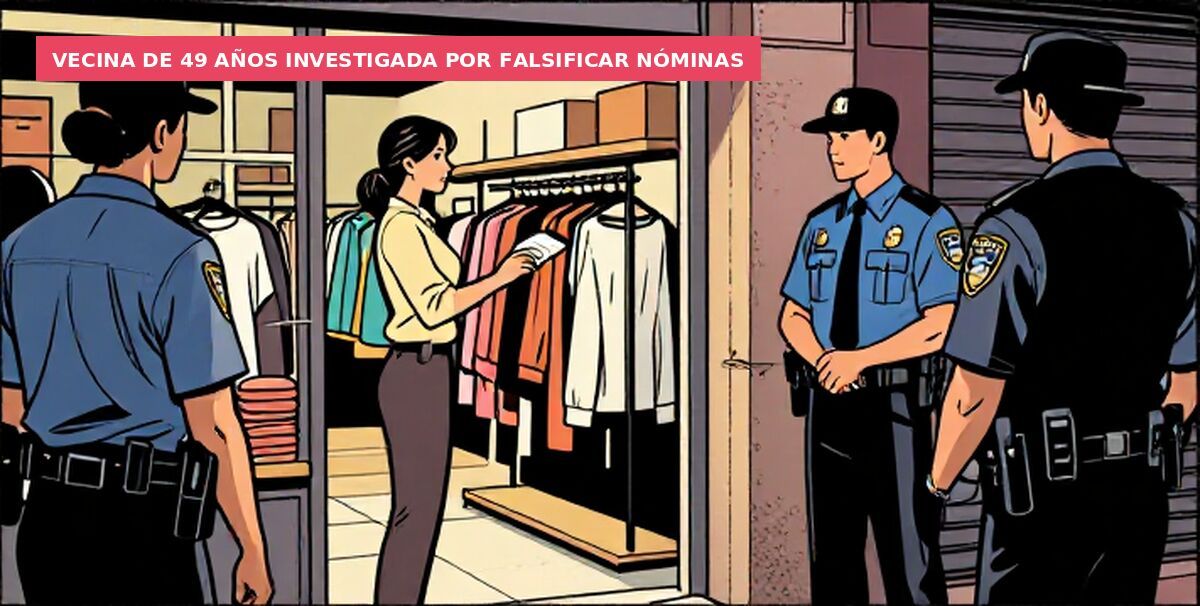 Vecina de 49 años investigada por falsificar nóminas