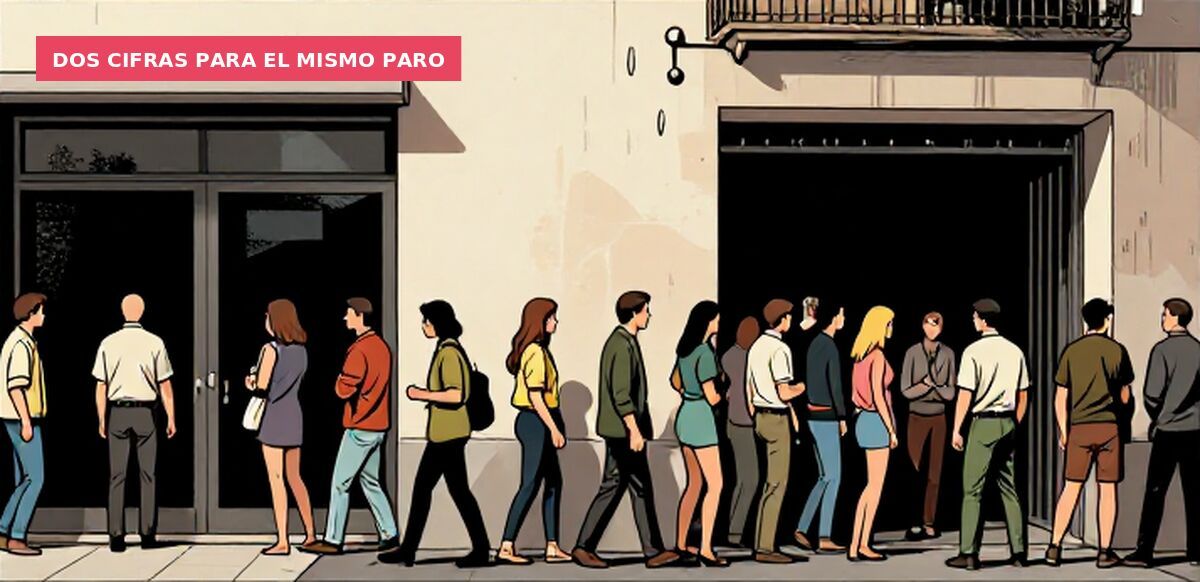 Dos cifras para el mismo paro