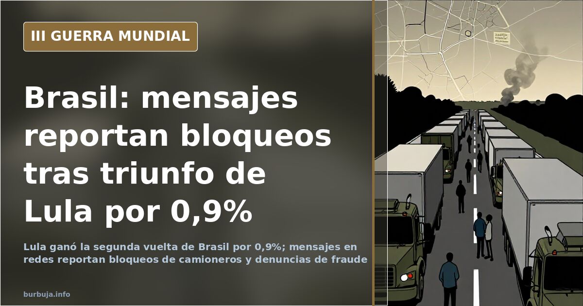 Camiones de transporte pesado en una carretera de Brasil