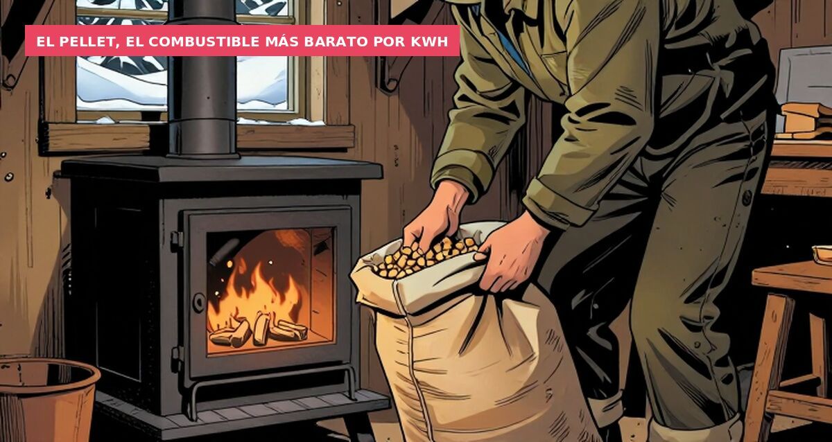 El pellet, el combustible más barato por kWh