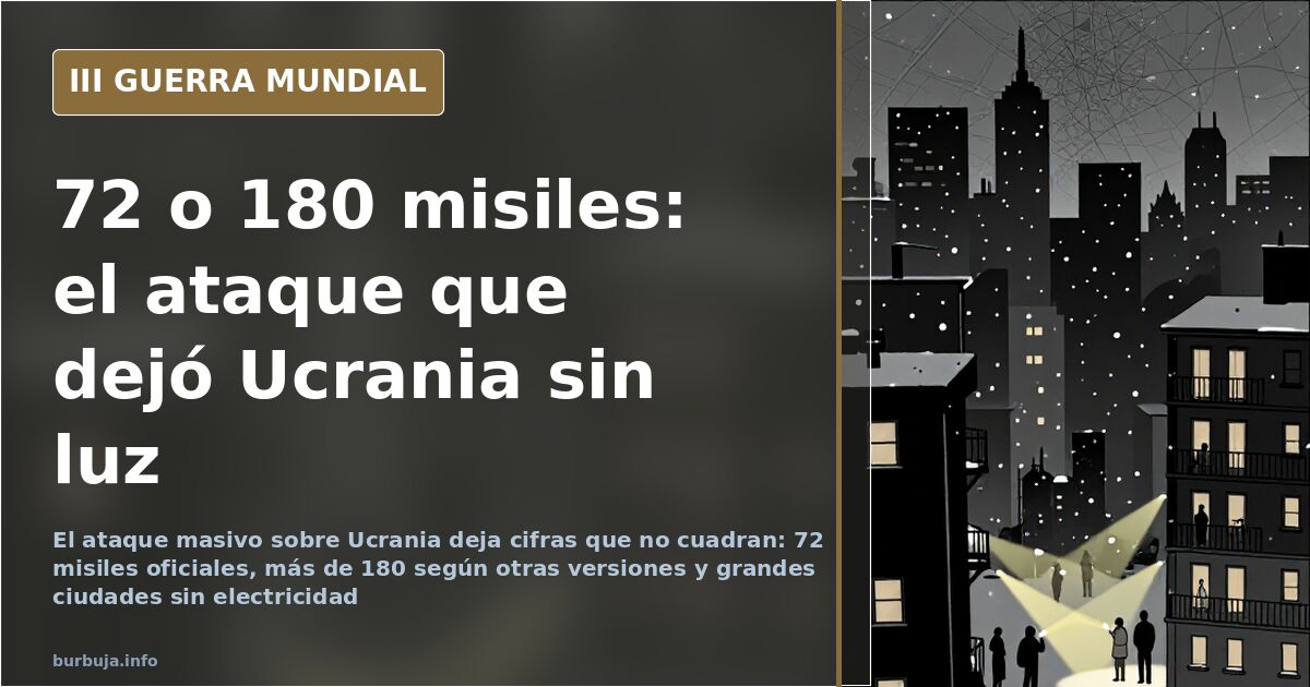 Massive attack on Ukraine: from 72 official missiles to more than 180