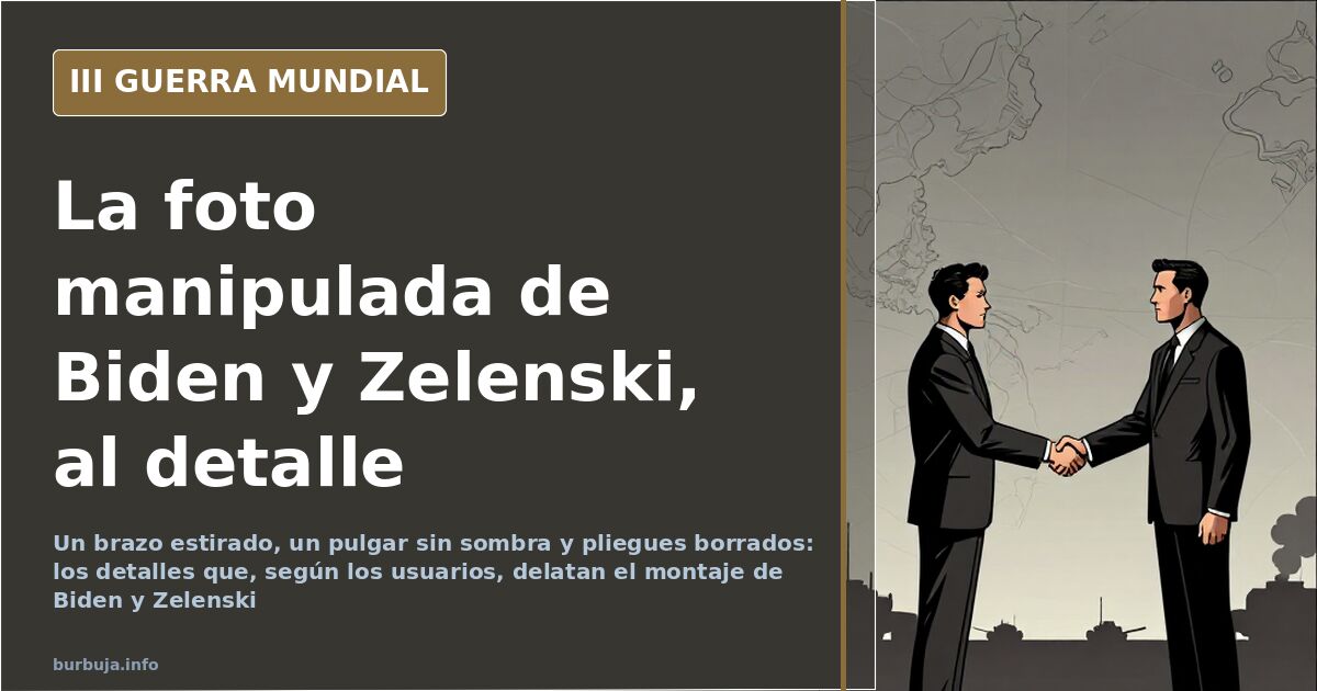 Imagen manipulada en la que aparecen Biden y Zelenski y que se difunde por redes