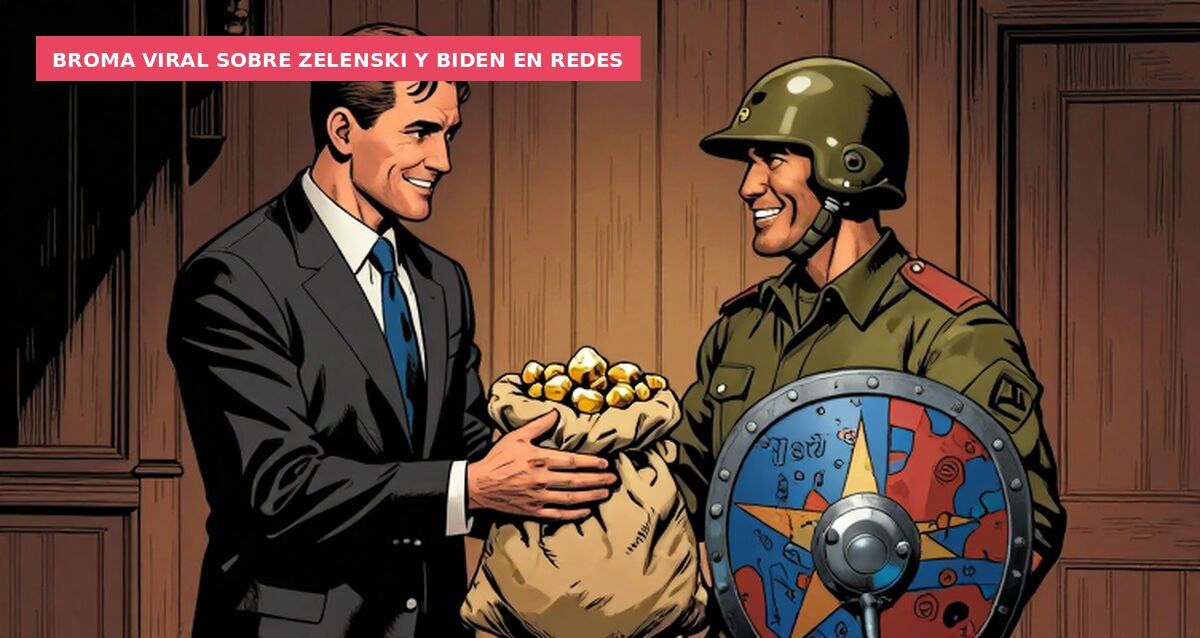 Broma viral sobre Zelenski y Biden en redes
